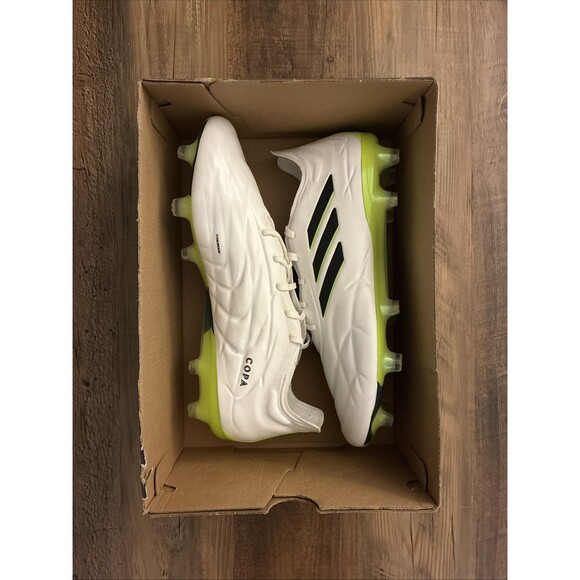 Adidas Copa Pure.1 FG Soccer Cleats Mens Size 8.5 White Lucid Lemon HQ8971 New - Picture 8 of 9